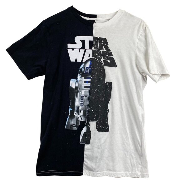 Men's Star Wars: A New Hope R2-D2 Distressed Retro Sunset T-Shirt